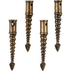 Twisted Aiglet Brass Tips - Set of 4