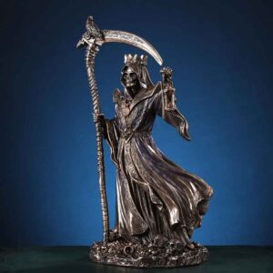 Crowned Reaper with Scythe Statue