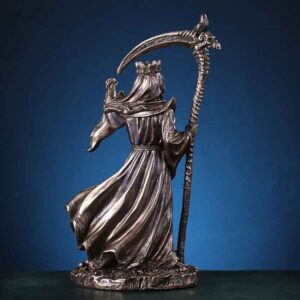 Crowned Reaper with Scythe Statue