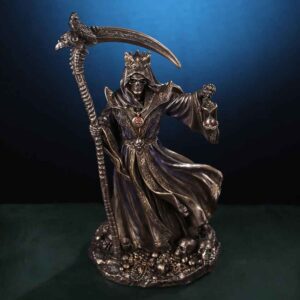 Crowned Reaper with Scythe Statue
