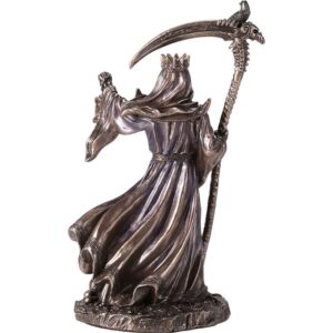 Crowned Reaper with Scythe Statue