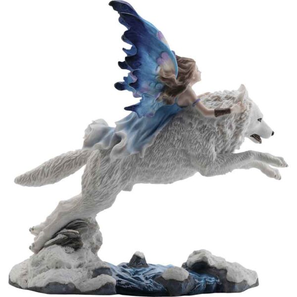 Leap of Faith Wolf and Fairy Statue