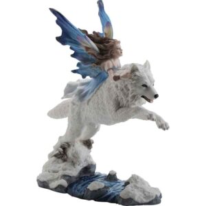 Leap of Faith Wolf and Fairy Statue