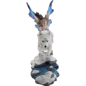Leap of Faith Wolf and Fairy Statue