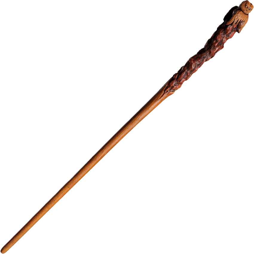 Wooden Owl Magic Wand