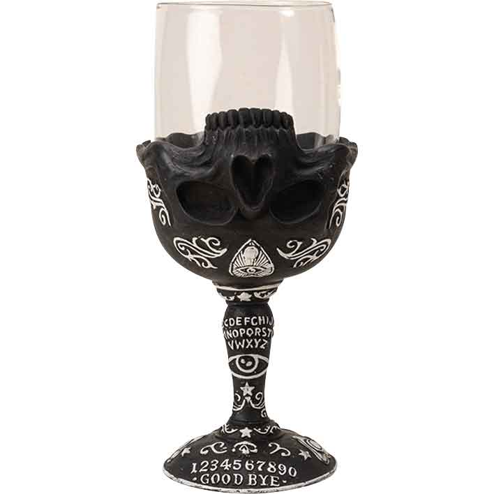 Black and White Spirit Board Goblet Glass