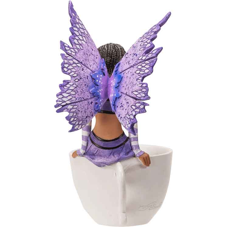 Purple Teacup Fairy Statue