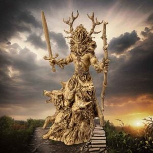 Warborn Cernunnos Statue