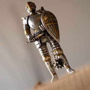 Late Medieval Knight with Flail Statue