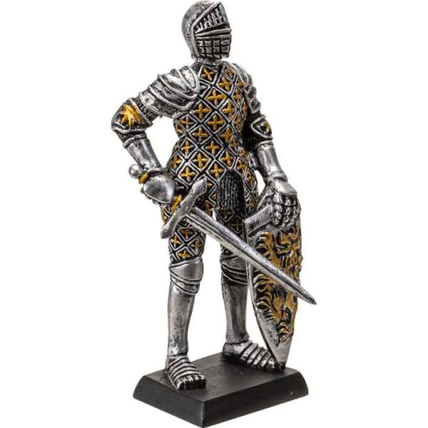 Medieval Lion Knight Statue
