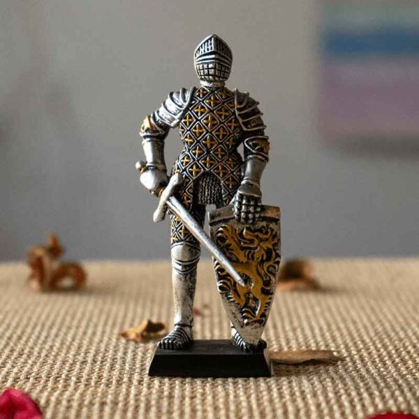Medieval Lion Knight Statue