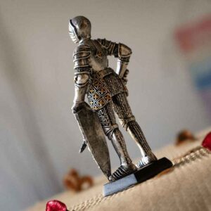 Medieval Lion Knight Statue
