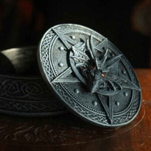 Round Pentagram Dragon Trinket Box