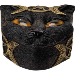 Lunar Pentagram Cat Trinket Box
