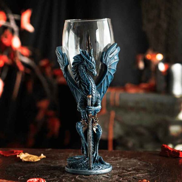 Blue Dragon Blade Goblet