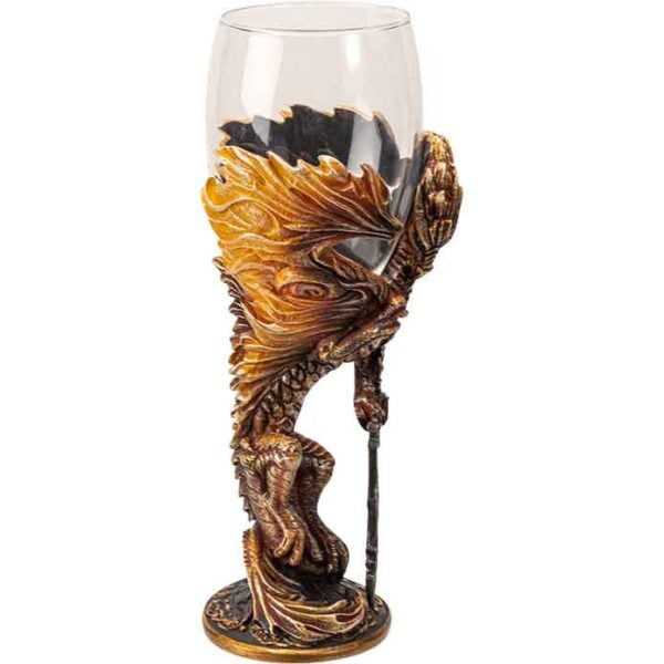 Brass Dragon Blade Goblet