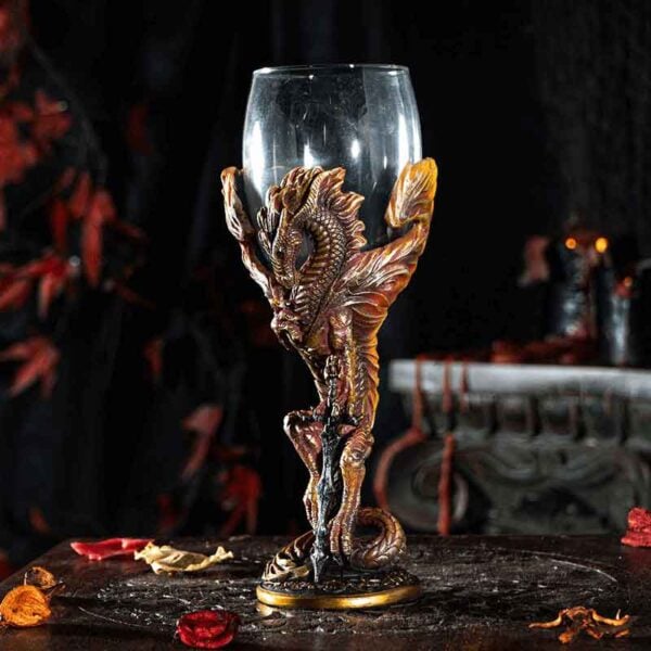 Brass Dragon Blade Goblet