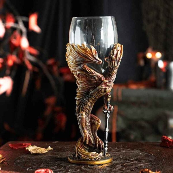 Brass Dragon Blade Goblet