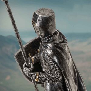 Medieval Crusader Spearman Statue