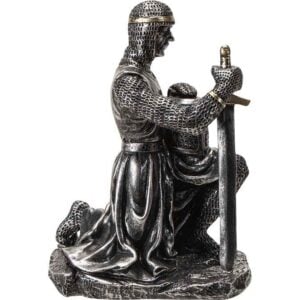 Kneeling Medieval Templar Statue