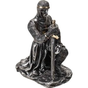 Kneeling Medieval Templar Statue