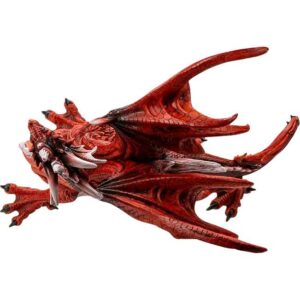 Furious Red Dragon Statue