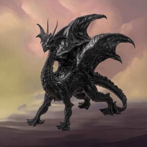 Black Dragon Statue