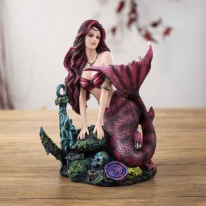 Ruby Gothic Mermaid Statue