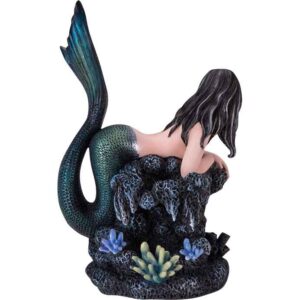 Gothic Mermaid with Sea Turtle Statue