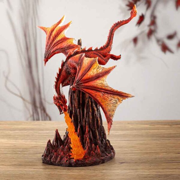 Wrathful Fire Dragon Statue