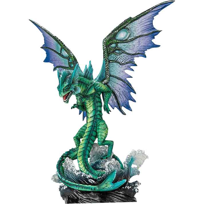 Seafoam Dragon Statue