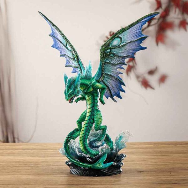 Seafoam Dragon Statue