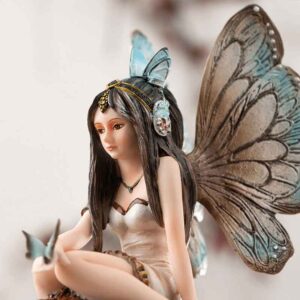 Butterfly Fairy on Mushroom Statue