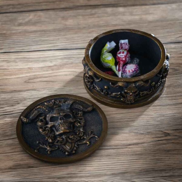 Horned Skull Trinket Box