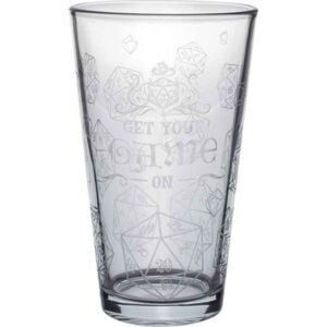 D20 Get Your Game On Pint Glass