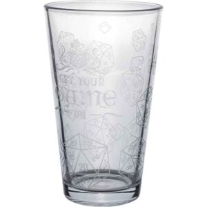 D20 Get Your Game On Pint Glass