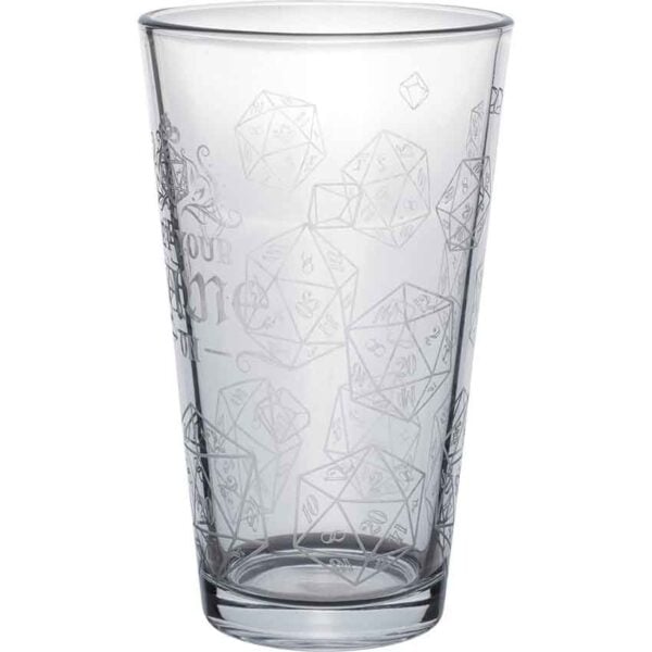 D20 Get Your Game On Pint Glass