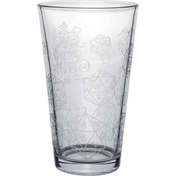 D20 Get Your Game On Pint Glass