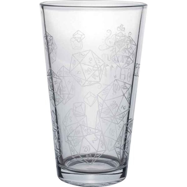 D20 Get Your Game On Pint Glass