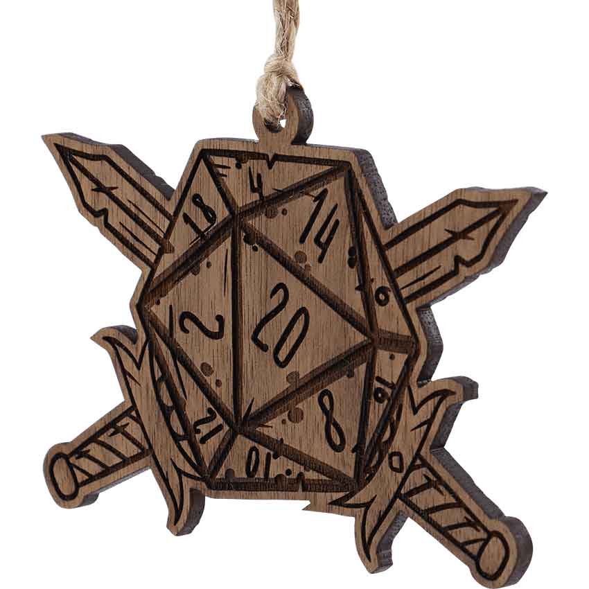 D20 Fighter Class Christmas Ornament