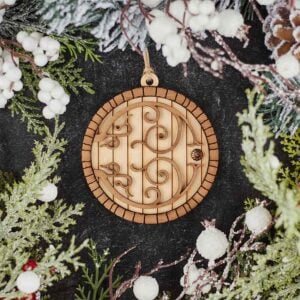 Aspen Hobbit Door Christmas Ornament with Walnut Trim
