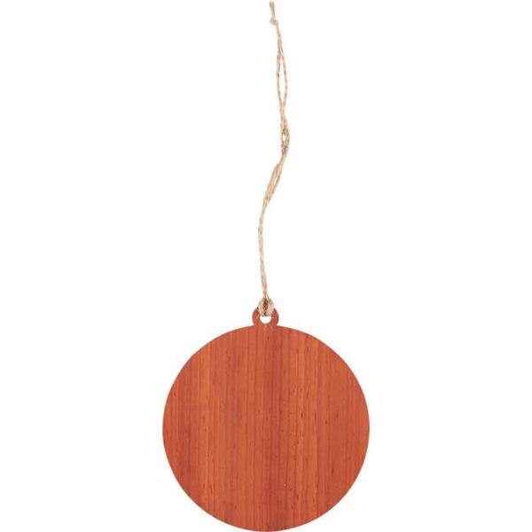 Padauk Hobbit Door Christmas Ornament with Grey Trim