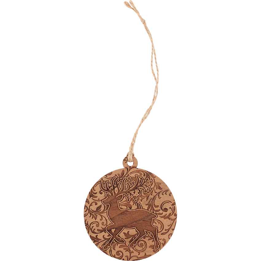 Filigree Deer Wooden Christmas Ornament