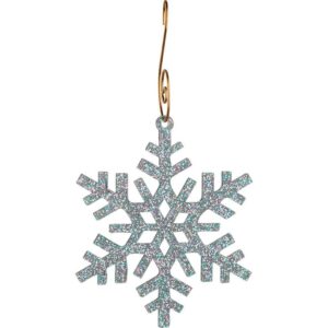 Small Glitter Acrylic Snowflake Ornaments - Set of 2