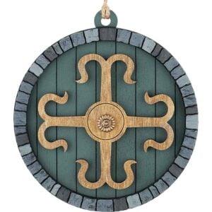 Green Shire Hobbit Door Christmas Ornament with Golden Flourish