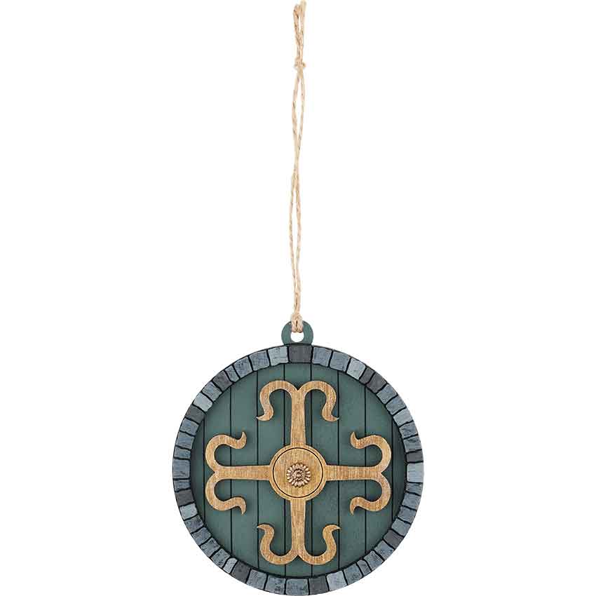 Green Shire Hobbit Door Christmas Ornament with Golden Flourish