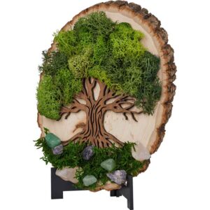 Moss Tree with Gemstones - Medium