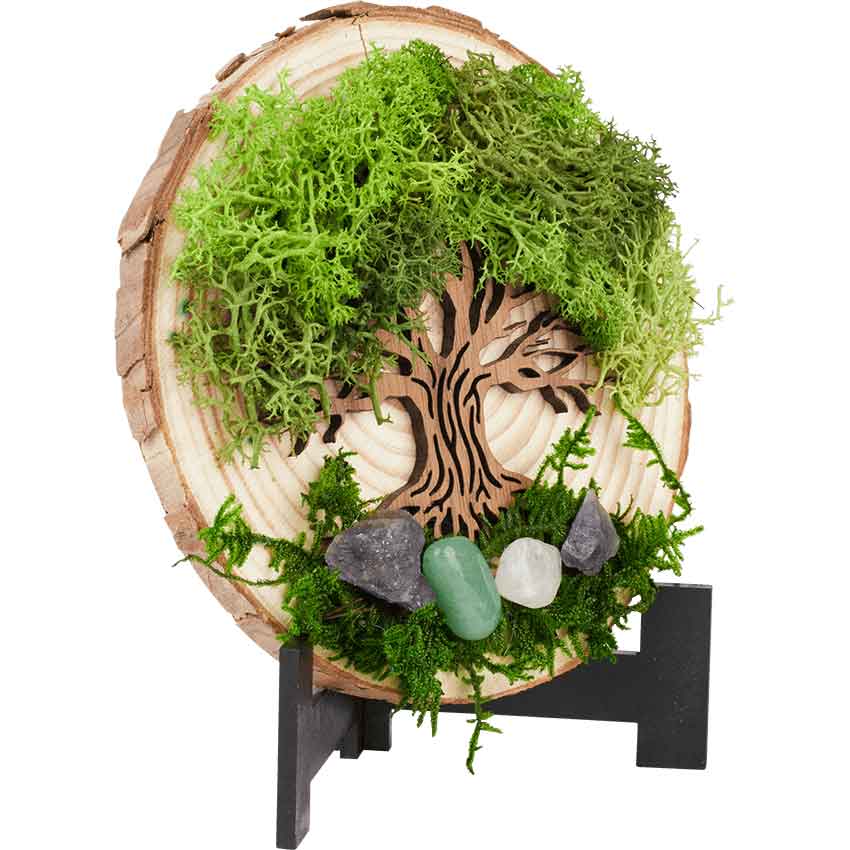 Moss Tree with Gemstones - Small