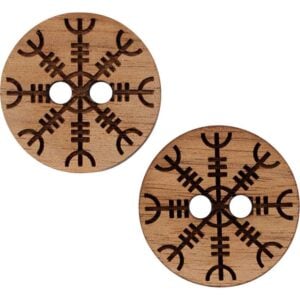 Helm of Awe Wooden Buttons - Set of 2