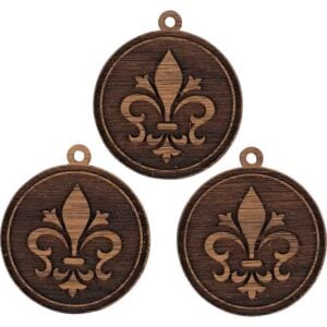 Fleur de Lis Mini Christmas Ornament - Set of 3